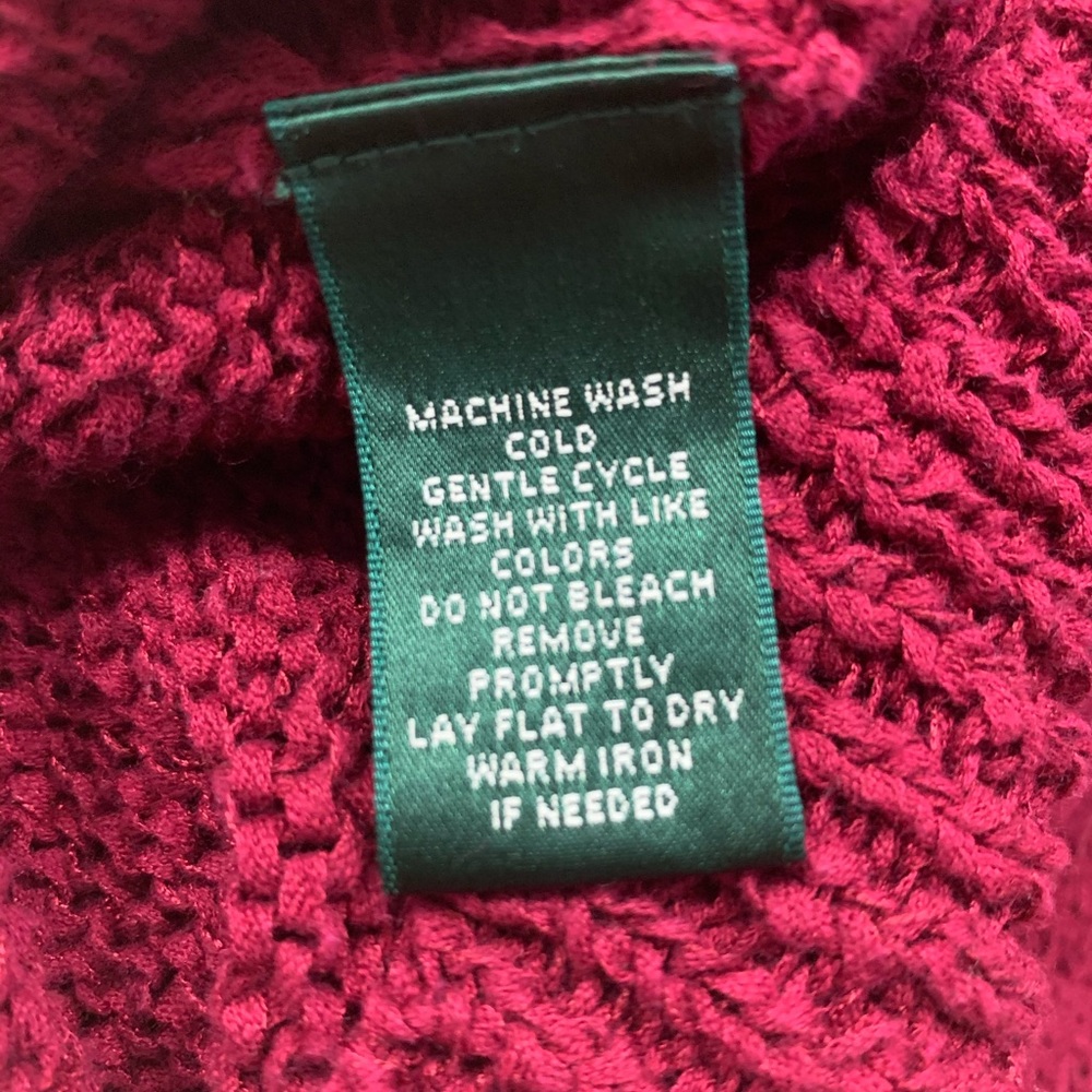 Ralph Lauren Red knitted cardigan Size small - Picture 5 of 7